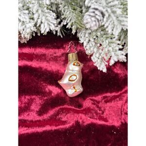 Vintage Christmas - Handblown Glass Ornament - Silver Bird - Inge Glas - Germany